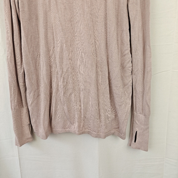 Lululemon Bring It Backbend Sweater Women 10 Pullover Pink Cashmere Open Back - Picture 6 of 15